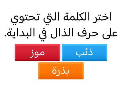 مواقع حرف الذال