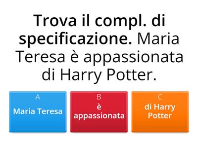  Complemento di specificazione e di denominazione