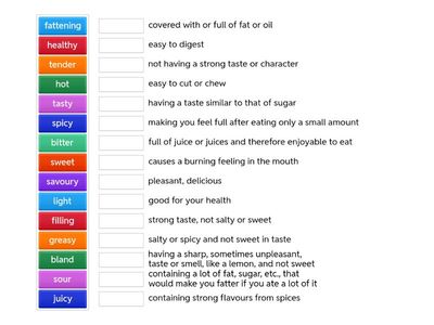 Roadmap B1 5c describing food - taste and texture
