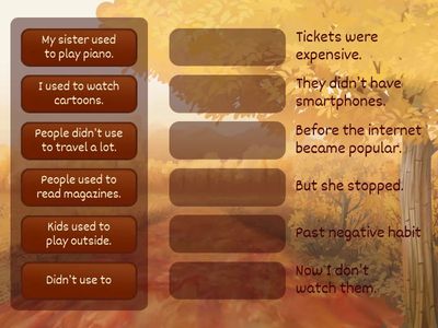 MATCH-UP (USED TO Grammar)