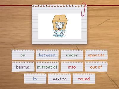 KB 4 Unit 7 prepositions matching