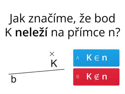 Přímka - kvíz