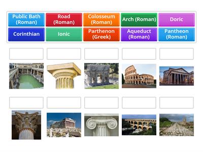 Greek and Roman Architecture Matchup