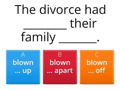 Phrasal verbs relationships