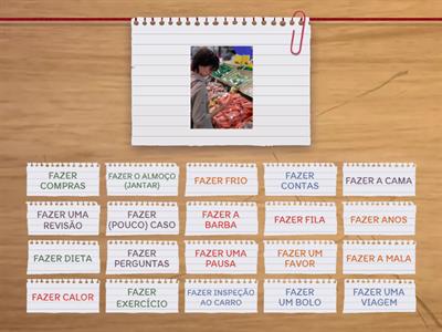 Expressões: verbo FAZER