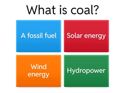 Energy Sources Vocabulary Quiz