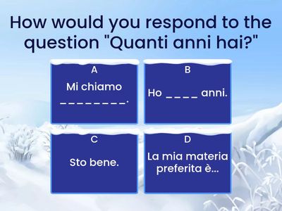 Conversazione con una studentessa italiana