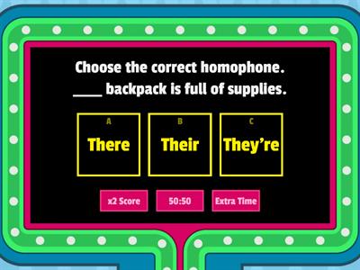 Homophones