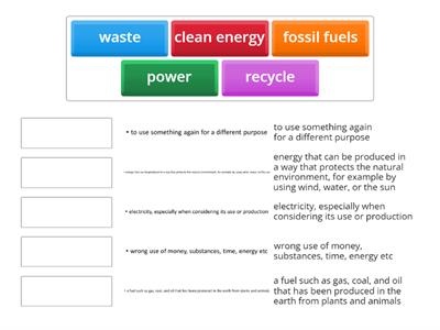 9A Term 2 Exam Vocabulary 