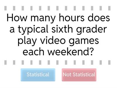Statistical Questions Sort