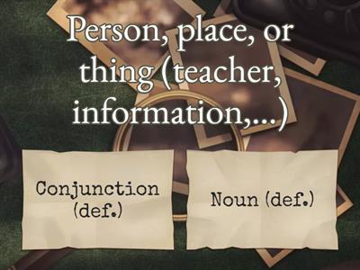 QUIZ Parts of Speech Matching (CZE + ENG)