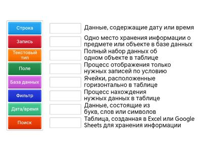 9 класс база данных