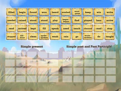 Present Simple Vs. Simple past and Past participle (4th part)