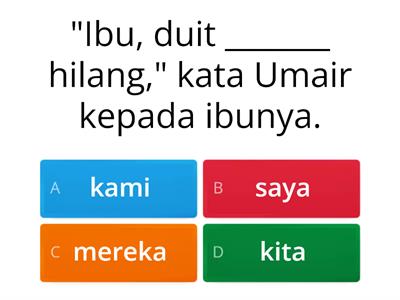 Latihan Kata Ganti Nama Diri