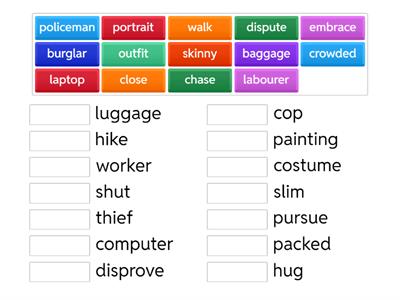  Aptis Vocabulary Part 1 - Match