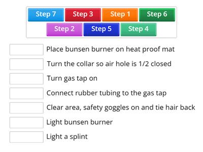 Lighting a bunsen burner