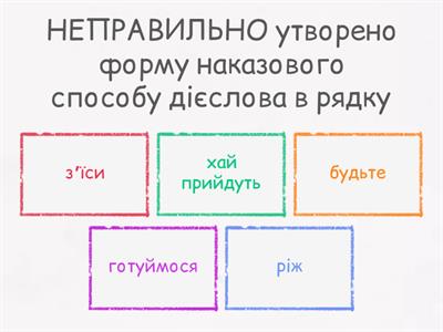 Наказовий спосіб дієслів