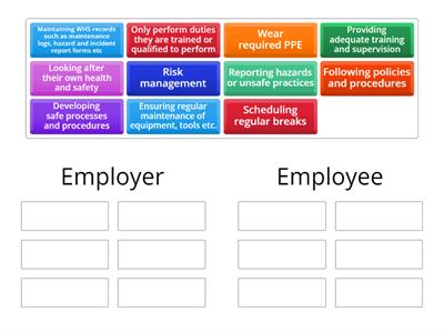 Responsibilities at Work