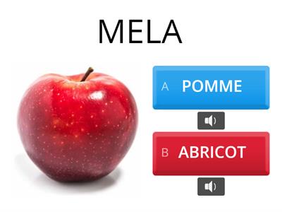 FRANCESE: FRUTTA E VERDURA 