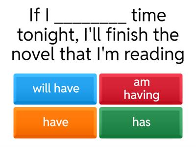 First conditional QUIZ