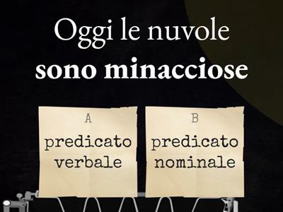 predicato verbale/predicato nominale