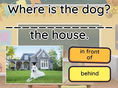 In front of, behind, between