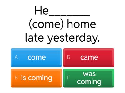  Past Simple and Past Continuous