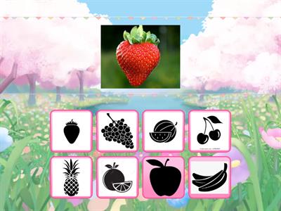 Joc-potrivește fructele cu umbre