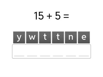 Numbers 11 - 20 - přesmyčky