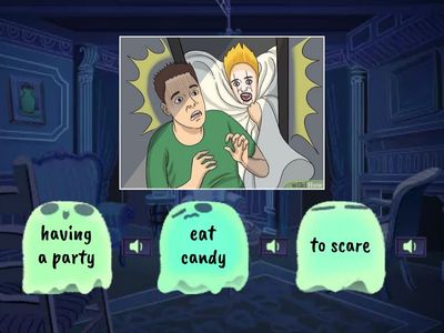 Halloween verbs and activities Übung