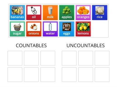 countables or uncountables