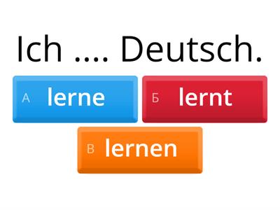 Verben- Endungen A1 Deutsch