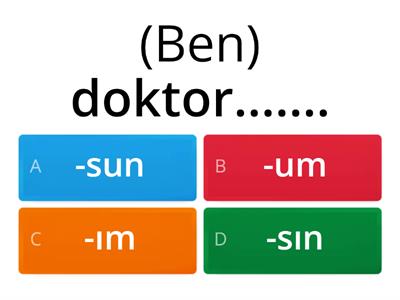 Personal Pronouns & Endings (Kişi Zamirleri) -