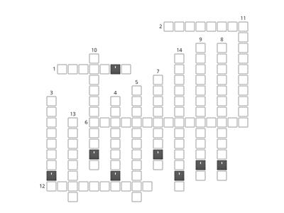  Steps plus kl VI unit 6 shopping - crossword