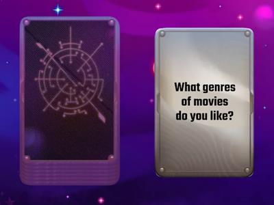 Movies speaking cards