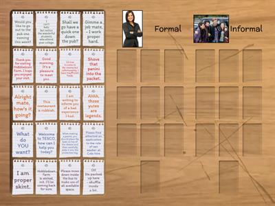 Formal and informal language