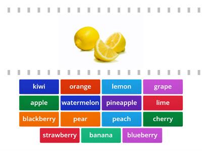 Vocabulary Fruit Words