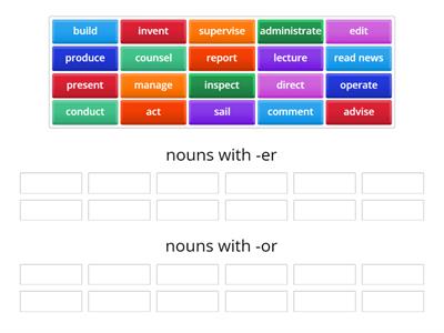 Optimise B1+ unit 11 -er/-or