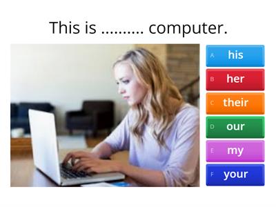 Possessive and personal pronouns