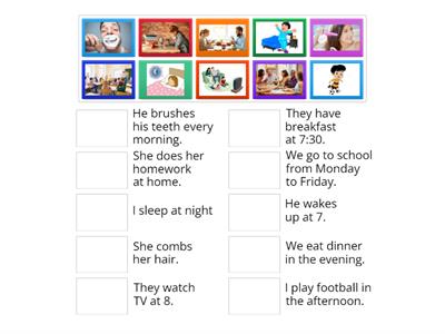 Present  simple - daily routine Mi