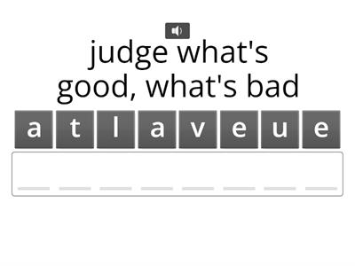 9. with definition clues