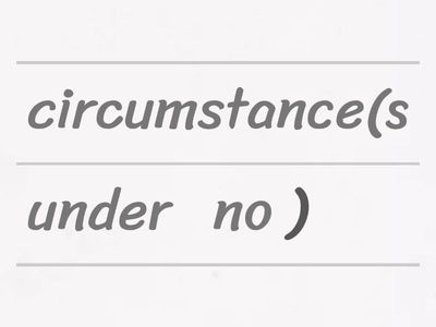 CAE fixed expressions 1 