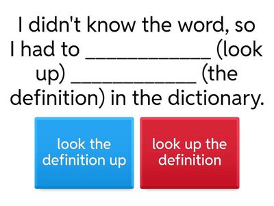 Separable Phrasal Verb