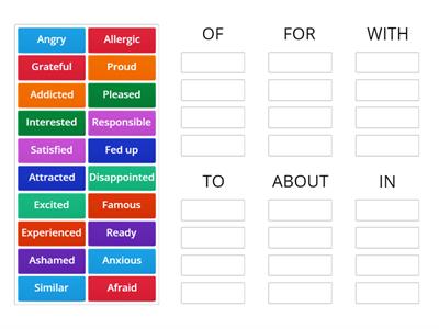 Prepositional phrases with adjectives (Gateway B1+)