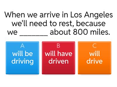 Future Continuous, Future Perfect