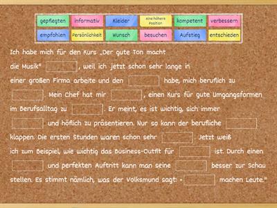 B1.2 K5M1 Lebenslanges Lernen Hören 3 Interviews Lückentext