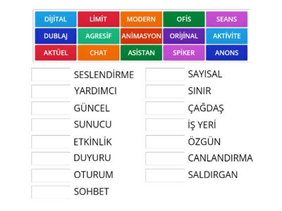 TÜRKÇE SÖZCÜKLER