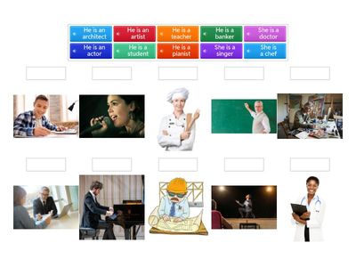 He/She is +  occupations