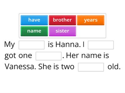 Borthers ans sisters