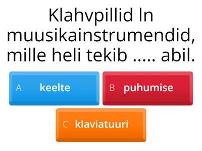 Klahvpillid 8kl